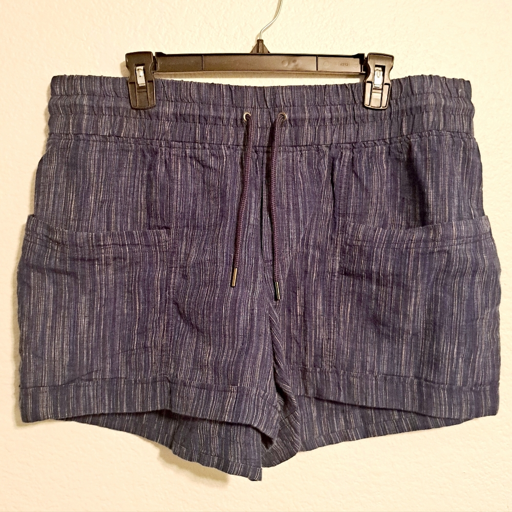 Casual Drawstring Women's Shorts in Blue